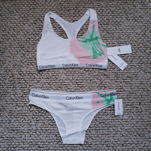 Calvin Klein Racerback Bra & Tanga - Picture 5 of 8